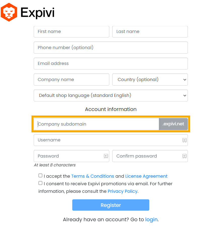 How to make an account - Form