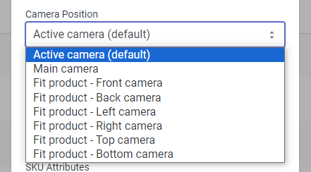 Camera position settings