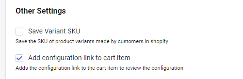 Add configuration link to cart item